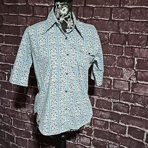 Take #1 Vintage Floral button-down short sleeve shirt size EU 34 CLEARANCE